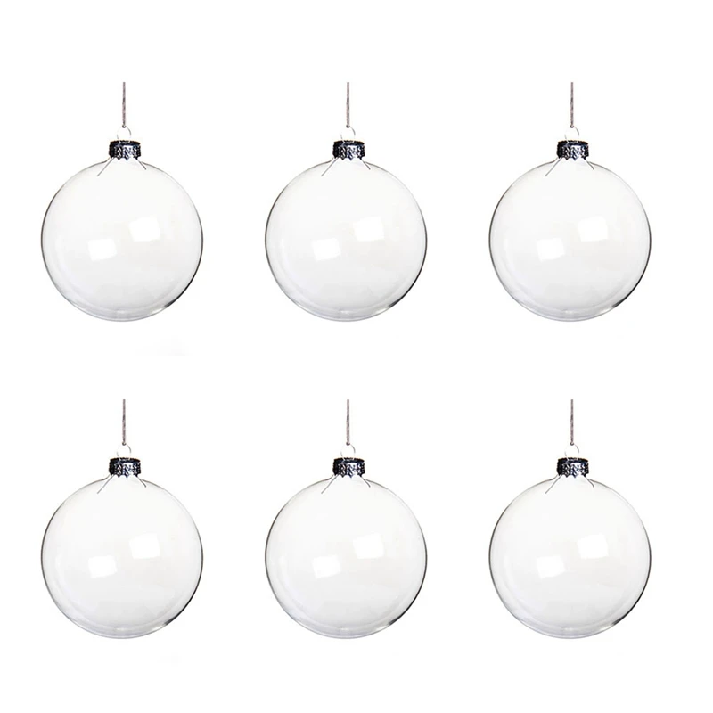 6Pcs 8cm DIY Christmas Tree Hanging Ball Transparent Acrylic Ball Clear Plastic Fillable Ball Ornament
6Pcs 8cm DIY Christmas Tree Hanging Ball Transparent Acrylic Ball Clear Plastic Fillable Ball Ornament