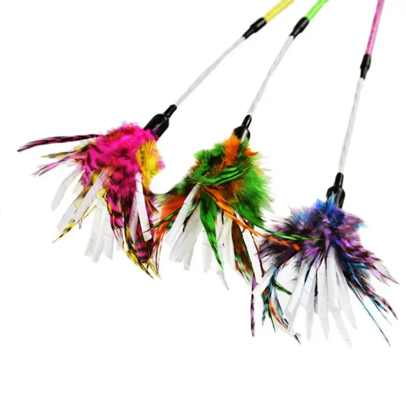 Cat Toy Colorful Make A Cat Stick Feathe Pole With Small Bell Kittens Interactive Playing Toys Cat Teaser Wand Toy Pet Products
Cat Toy Colorful Make A Cat Stick Feathe Pole With Small Bell Kittens Interactive Playing Toys Cat Teaser Wand Toy Pet Products