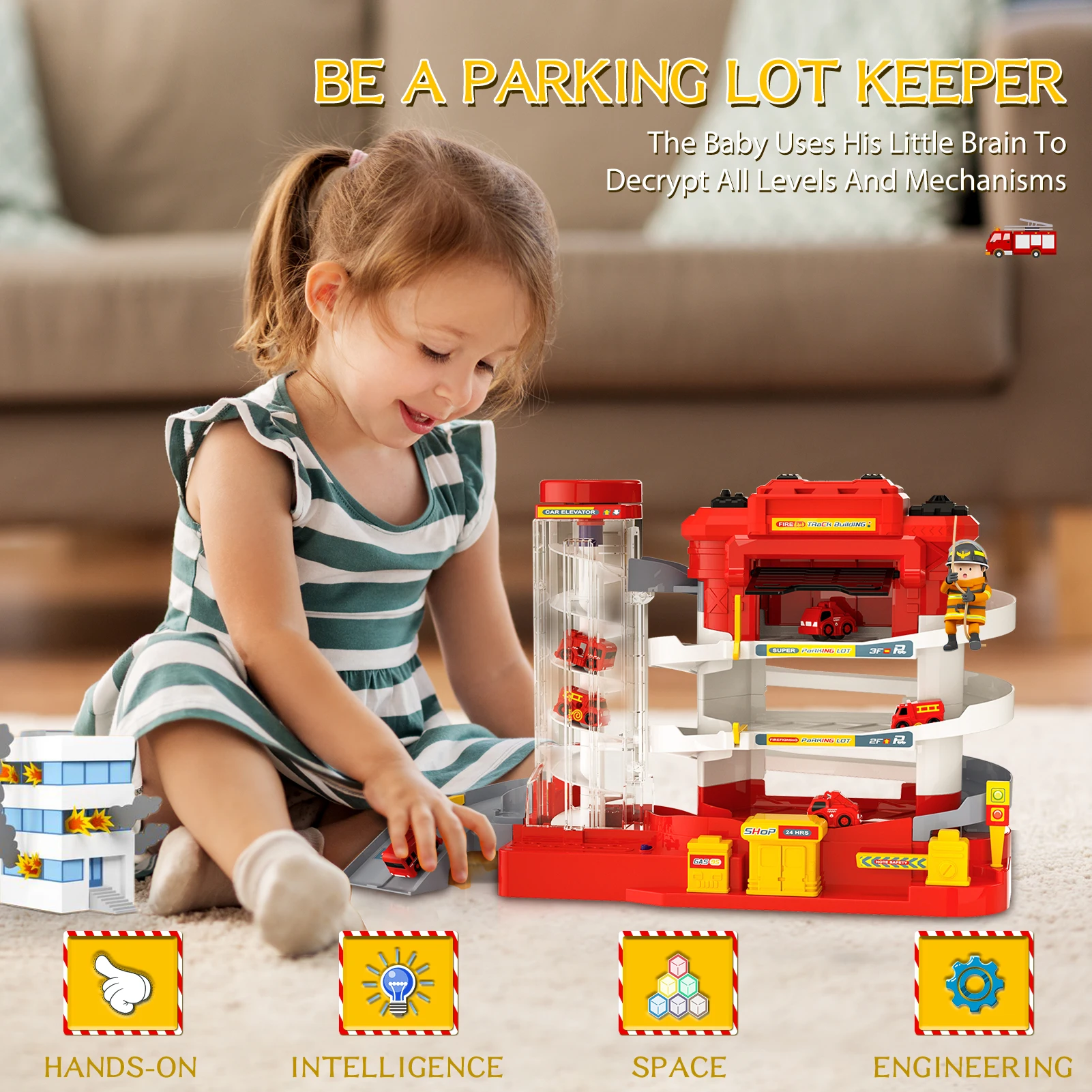 Parking Garage Toy with Light Sound Automobile Building Electric Rail Car Fire Truck Race Car Track Set Toy For Children Boys
Parking Garage Toy with Light Sound Automobile Building Electric Rail Car Fire Truck Race Car Track Set Toy For Children Boys