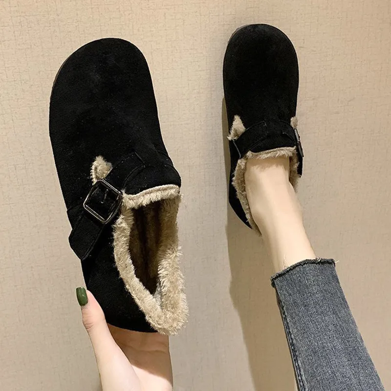Women's Boots 2021 Solid Color Short Boots Buckle Women Shoes Plush Slip-on Flat Footwear Winter Warm Booties Female Snow Boot
Women's Boots 2021 Solid Color Short Boots Buckle Women Shoes Plush Slip-on Flat Footwear Winter Warm Booties Female Snow Boot