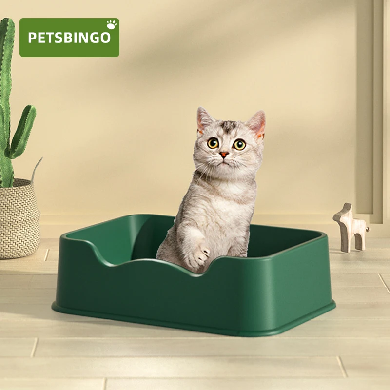 PETSBINGO Cat Litter Box Semi-closed Cats Toilet Portable Kitten Tray with Shovel Splash-proof Kitty Sandbox for 6kg Pet Supply 
PETSBINGO Cat Litter Box Semi-closed Cats Toilet Portable Kitten Tray with Shovel Splash-proof Kitty Sandbox for 6kg Pet Supply