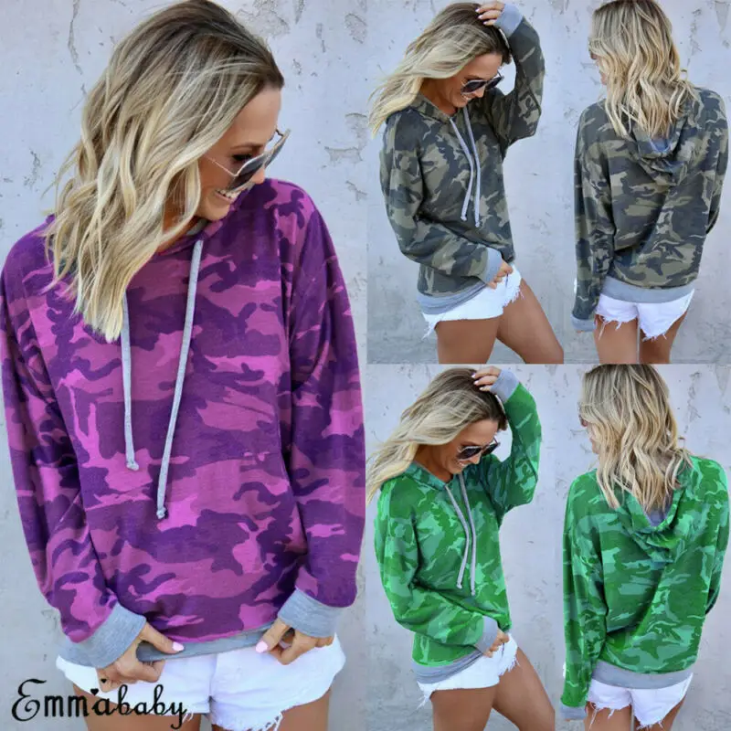 Women Sweatshirts Streetwear Camouflage Print Hoodies Pullovers 2020 Autumn Casual Long Sleeve O-Neck Tops Female Sweatshirt
Women Sweatshirts Streetwear Camouflage Print Hoodies Pullovers 2020 Autumn Casual Long Sleeve O-Neck Tops Female Sweatshirt