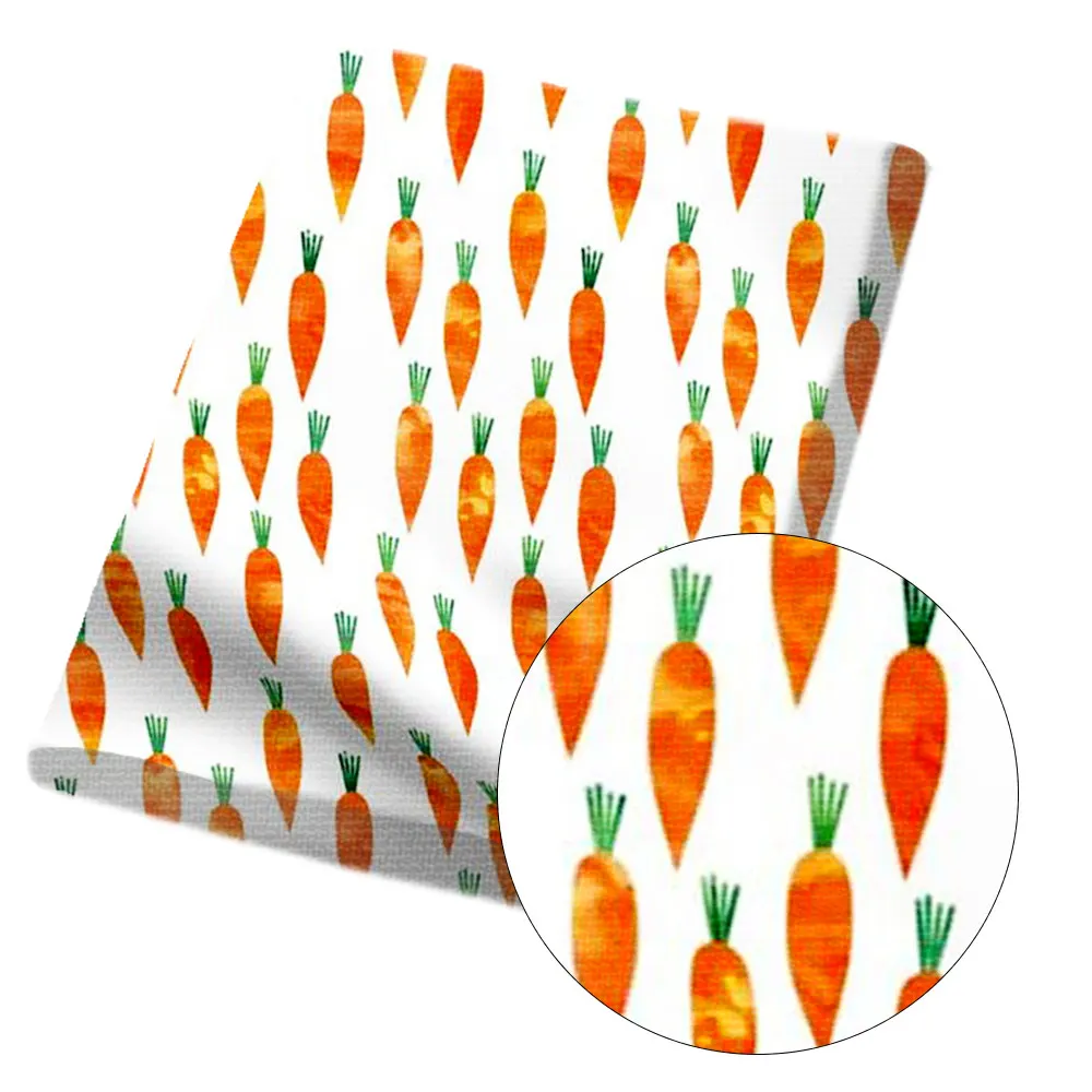 IBOWS 45*150cm 1pc Polyester Cotton Cloth Fabric Cartoon Carrot Fruit Printed Sheets Sewing Home Textile Garment Supplies
IBOWS 45*150cm 1pc Polyester Cotton Cloth Fabric Cartoon Carrot Fruit Printed Sheets Sewing Home Textile Garment Supplies