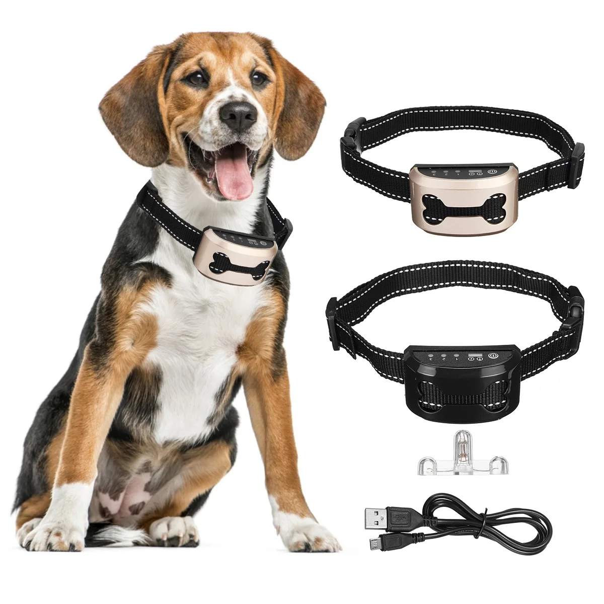 Pet Dog Collar Anti-barking Device USB Rechargeable Ultrasonic Dog Trainings Collar Dog Waterproof Stop Barking Anti Bark Collar
Pet Dog Collar Anti-barking Device USB Rechargeable Ultrasonic Dog Trainings Collar Dog Waterproof Stop Barking Anti Bark Collar