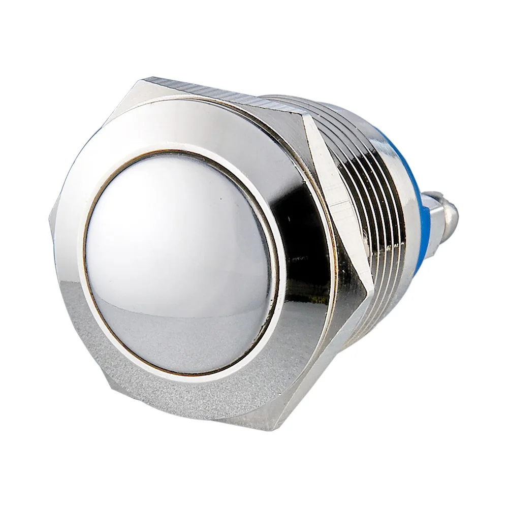 Domed Head Screw Terminal 19mm Nickel Plated Brass Metal Momentary Push Button Switch
Domed Head Screw Terminal 19mm Nickel Plated Brass Metal Momentary Push Button Switch