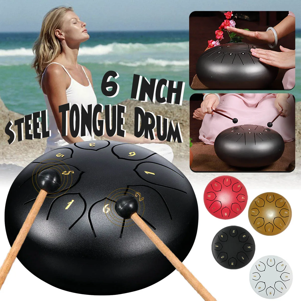 2021 New 6 Inch Steel Tongue Drum 8 Tune Hand Pan Drum Tank Hang Drum With Drumsticks Carrying Bag Percussion Instruments
2021 New 6 Inch Steel Tongue Drum 8 Tune Hand Pan Drum Tank Hang Drum With Drumsticks Carrying Bag Percussion Instruments