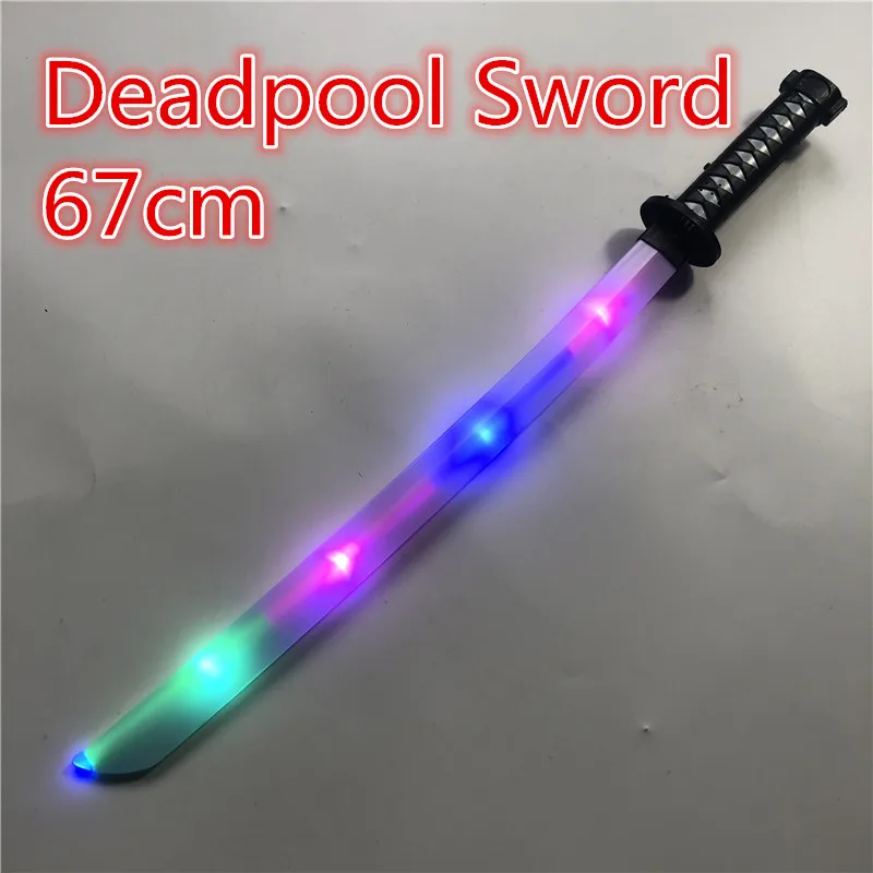 

Movie Deadpool Cosplay Equipment light Sword stage property Modle Toy Larp Party Costume Accessories toy 67cm