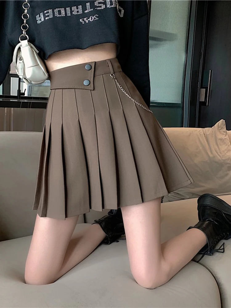 Women 2022 Spring Summer New Fashion Mini Skirt Punk Gothic High Waist Skirts Cute School Girl Preppy Style Pleated Skirt S06
Women 2022 Spring Summer New Fashion Mini Skirt Punk Gothic High Waist Skirts Cute School Girl Preppy Style Pleated Skirt S06
