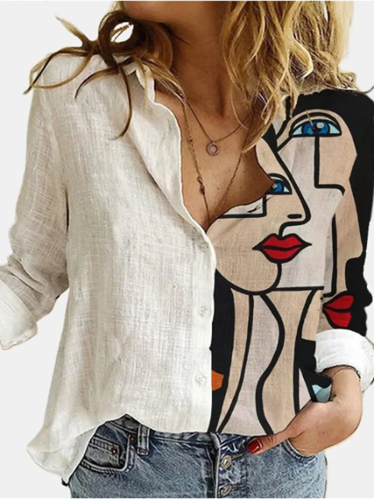блђзка женская Oversized Street Style WomenS Shirt 2021 Spring Summer Long Sleeves Single Breasted Printed Blouses Female Top
блђзка женская Oversized Street Style WomenS Shirt 2021 Spring Summer Long Sleeves Single Breasted Printed Blouses Female Top