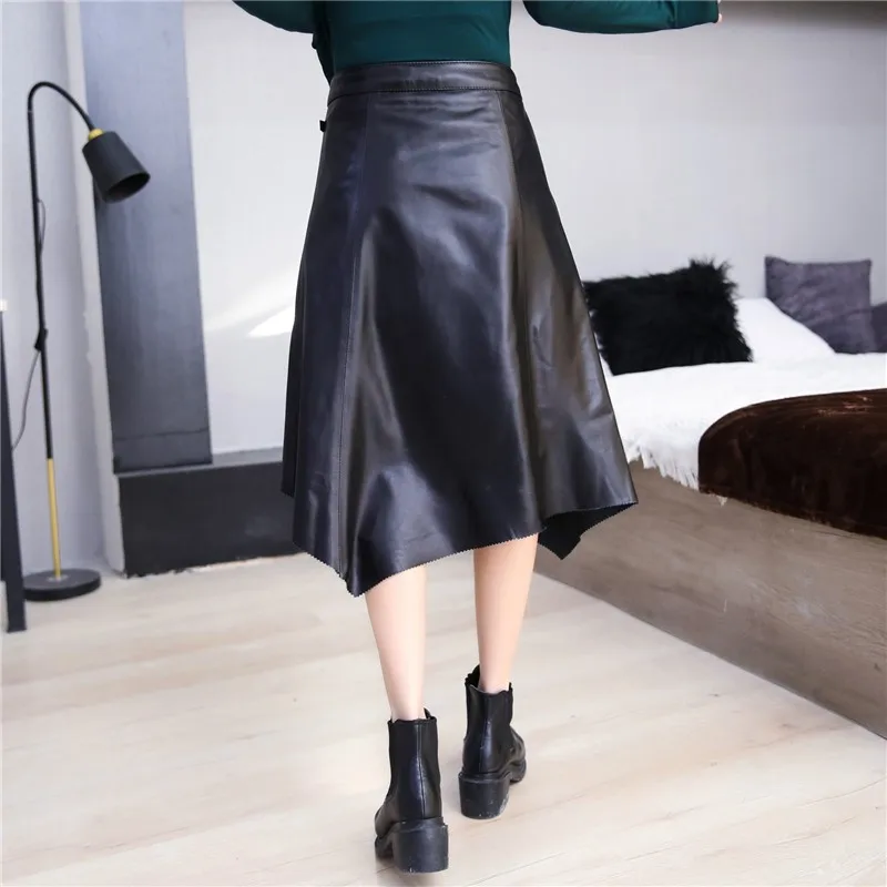 Women Spring New Asymmetrical Mini Skirt High Waist Genuine Leather SKirts Ladies Casual Slim Fit A Line Sheepskin Vintage Skirt
Women Spring New Asymmetrical Mini Skirt High Waist Genuine Leather SKirts Ladies Casual Slim Fit A Line Sheepskin Vintage Skirt