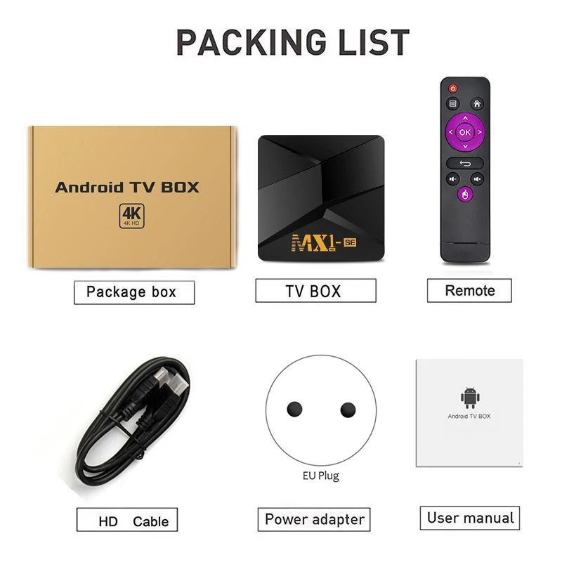 Mx1Se Smart Tv Box Android 9.0 4K Youtube Google 2.4G Wifi H.265 Media Player Android Tv Set Top Box
Mx1Se Smart Tv Box Android 9.0 4K Youtube Google 2.4G Wifi H.265 Media Player Android Tv Set Top Box