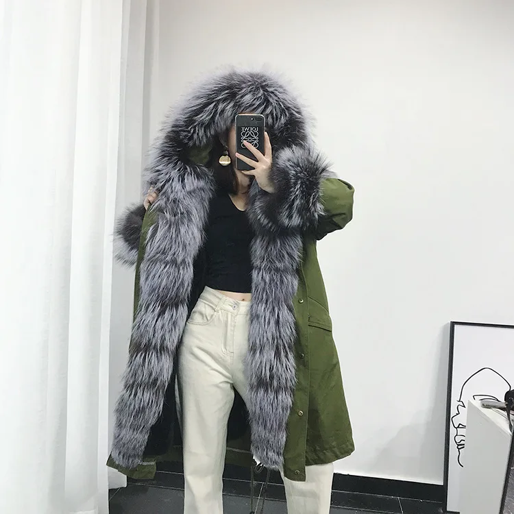 Parka Real Fur Coat Winter Jacket Women Rabbit Fur Liner Long Coat Female Fox Fur Collar Warm Oversized Jackets MY4385
Parka Real Fur Coat Winter Jacket Women Rabbit Fur Liner Long Coat Female Fox Fur Collar Warm Oversized Jackets MY4385