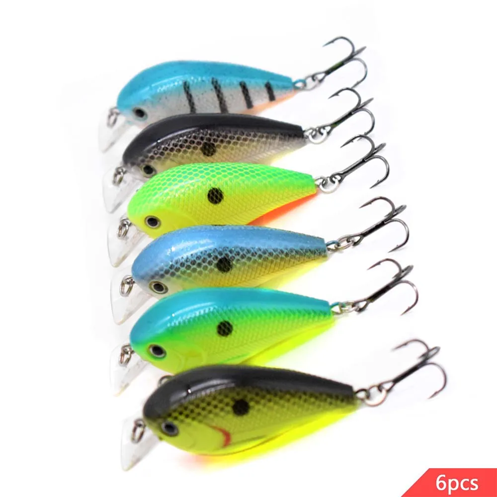 6PCS 60MM 7G Hard Floating Wobblers Square Bill Crank Bait Fishing Lures 3D Vivid Eyes Sharp Hooks For Pike Bass Pesca
6PCS 60MM 7G Hard Floating Wobblers Square Bill Crank Bait Fishing Lures 3D Vivid Eyes Sharp Hooks For Pike Bass Pesca