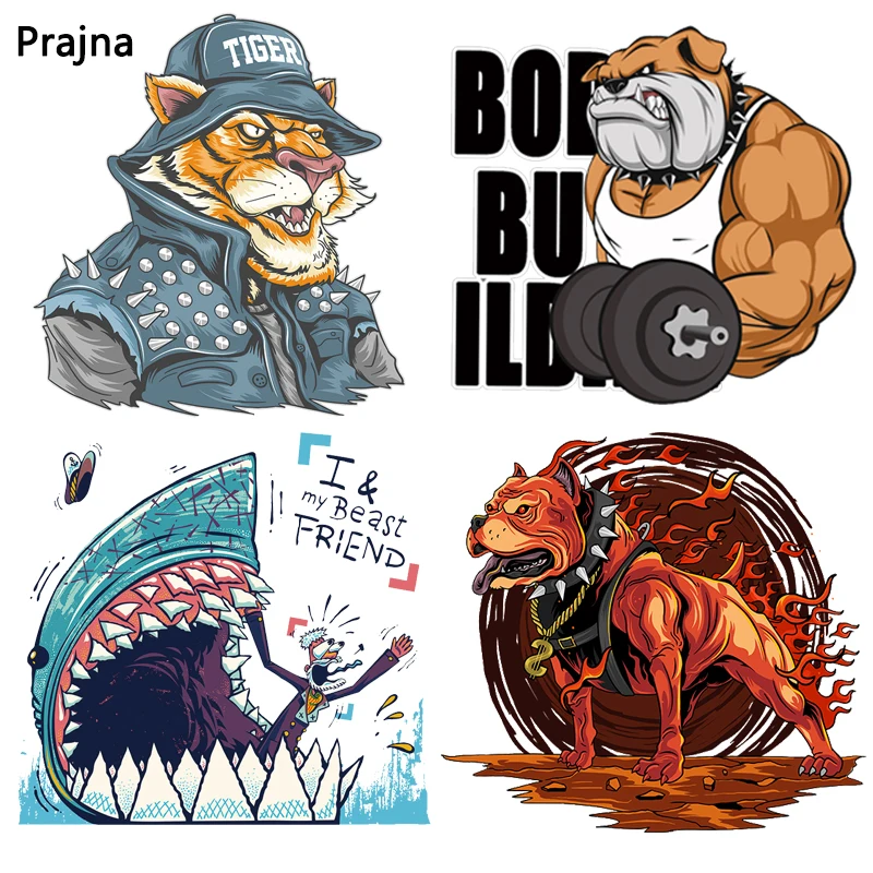 Animals Dog Stripes Iron On Transfer Patches On Clothing DIY Patch Heat Transfer For Clothes For T-shirts Sticker Easy Print 
Animals Dog Stripes Iron On Transfer Patches On Clothing DIY Patch Heat Transfer For Clothes For T-shirts Sticker Easy Print