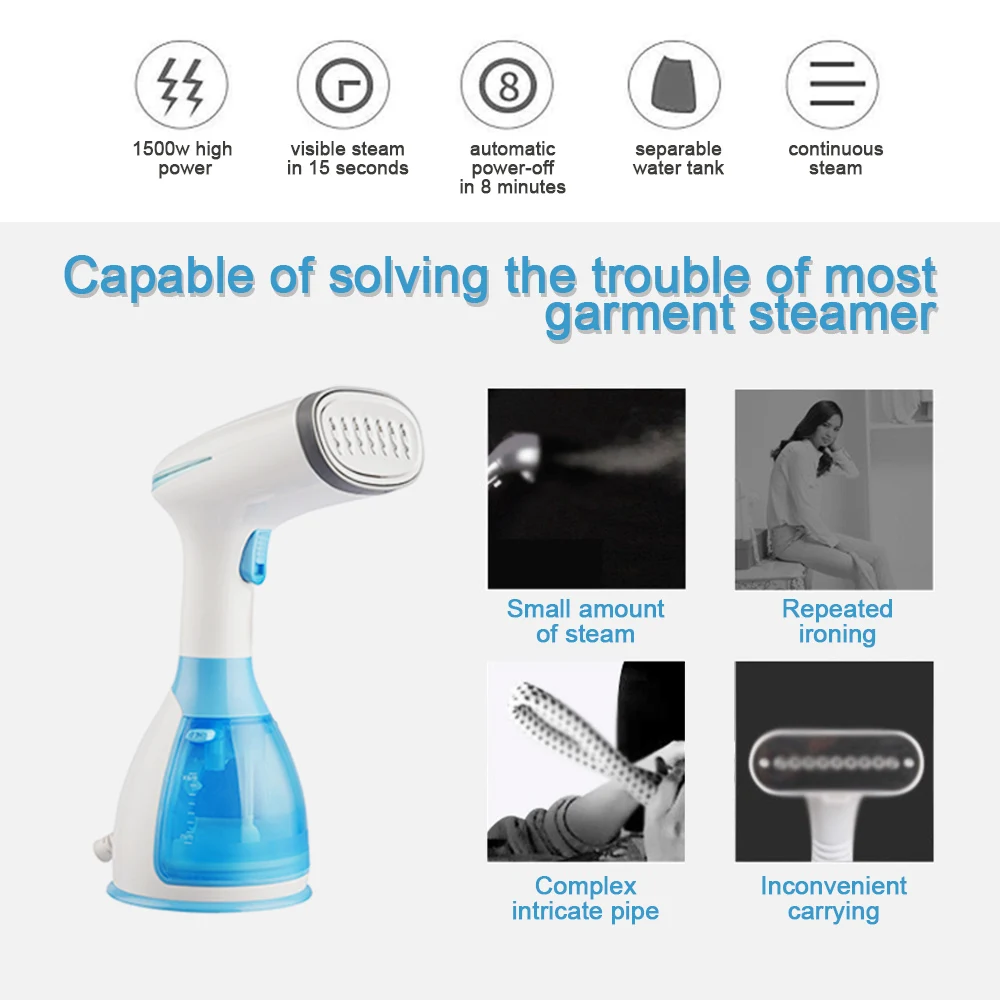 Garment Steamer for Home Portable Handheld Steam Iron Clothes Travel Planchas Para Ropa 1500W 1000W Eu Plug Mini Machine CE
Garment Steamer for Home Portable Handheld Steam Iron Clothes Travel Planchas Para Ropa 1500W 1000W Eu Plug Mini Machine CE
