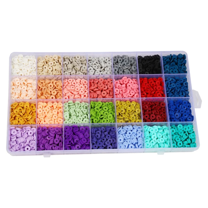 Mixed-Colour Polymer Clay 6mm Beads with Plastic Grids Box Children DIY Toys L41B
Mixed-Colour Polymer Clay 6mm Beads with Plastic Grids Box Children DIY Toys L41B