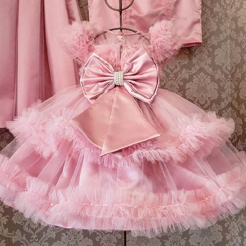 Pink Flower Girls Dresses For Wedding Beading Backless Girl Birthday Party Evening Dress Tulle Princess Ball Gown
Pink Flower Girls Dresses For Wedding Beading Backless Girl Birthday Party Evening Dress Tulle Princess Ball Gown