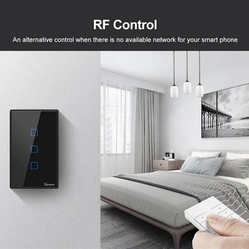 SONOFF TX T3 TO US WiFi Smart Switch 1/2/3 Gangs Smart Home Automation Wifi Wall Touch Smart Home Controller by Google 
SONOFF TX T3 TO US WiFi Smart Switch 1/2/3 Gangs Smart Home Automation Wifi Wall Touch Smart Home Controller by Google