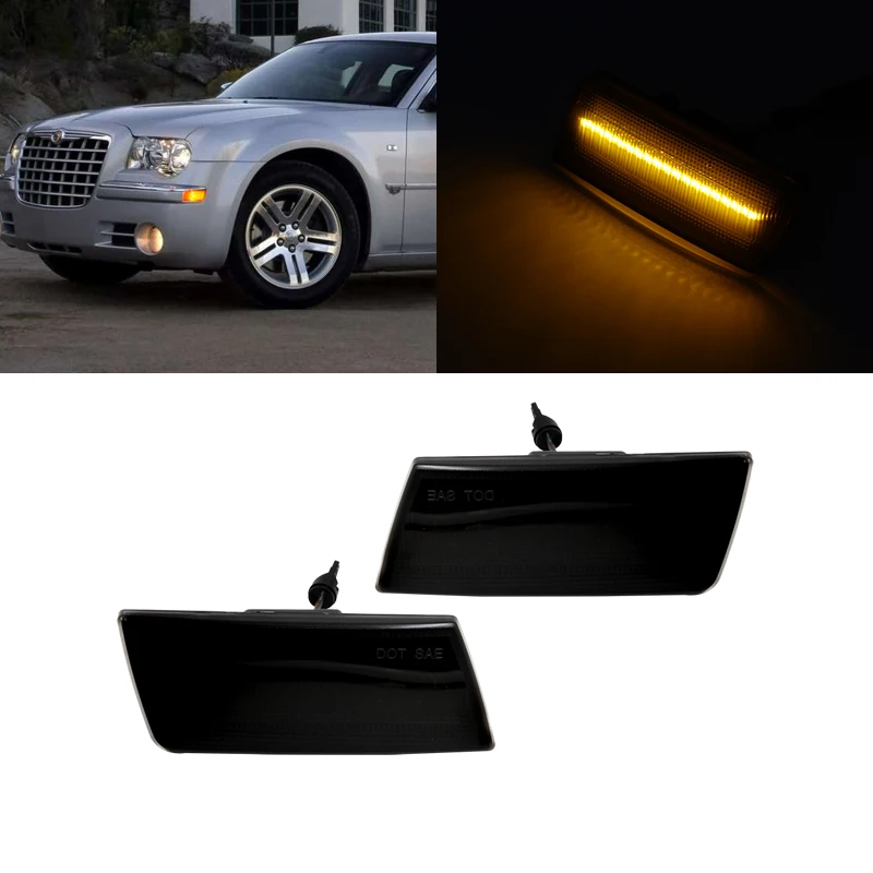 Clear/Smoked Lens LED Front Side Marker Light For Chrysler 300 2005-2010 OEM:4805860AA 4805861AA
Clear/Smoked Lens LED Front Side Marker Light For Chrysler 300 2005-2010 OEM:4805860AA 4805861AA