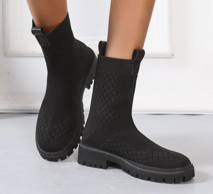 Women Boots Slip On Western Ankle Boots Platform Knitted Ladies Autumn Socks Boots for Women Fashion Female Booties
Women Boots Slip On Western Ankle Boots Platform Knitted Ladies Autumn Socks Boots for Women Fashion Female Booties