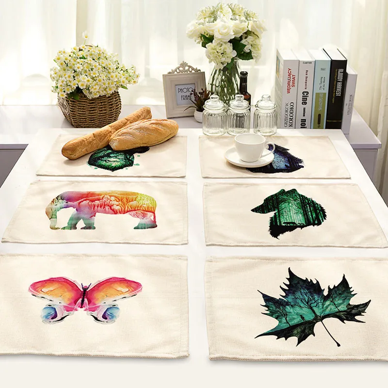 Cotton Linen Tableware Mat Placemat for Dinning Table Retro Animals Printed Rectangle Coaster Kitchen Accessories 32*42cm 1pc
Cotton Linen Tableware Mat Placemat for Dinning Table Retro Animals Printed Rectangle Coaster Kitchen Accessories 32*42cm 1pc