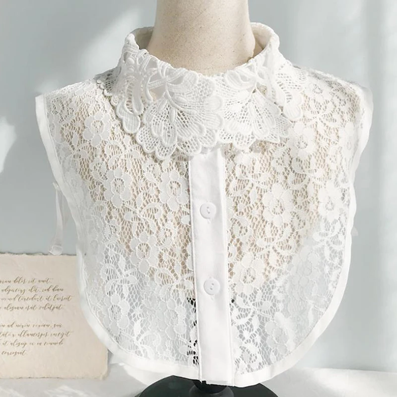 Ladies Lace Fake Collar Women Lace Hook Flower Vintage Fake Shirt Collar Necklace Collar
Ladies Lace Fake Collar Women Lace Hook Flower Vintage Fake Shirt Collar Necklace Collar