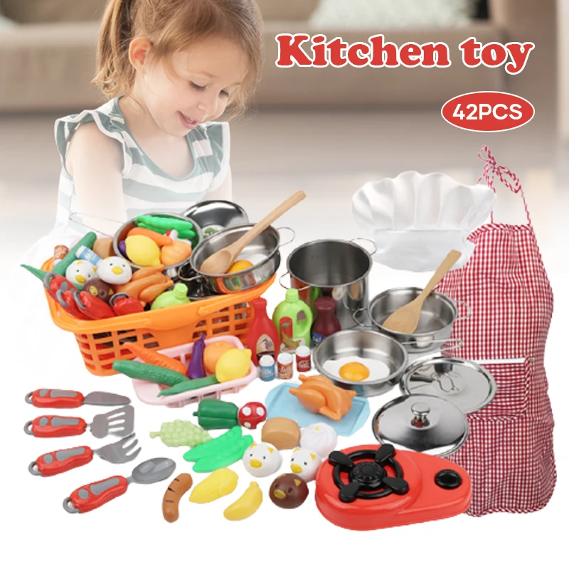 42pcs Kitchen Cooking Set Girls Boys Vegetable Playset Toy for Kids Early Age Development Educational Pretend Play DRSA8
42pcs Kitchen Cooking Set Girls Boys Vegetable Playset Toy for Kids Early Age Development Educational Pretend Play DRSA8