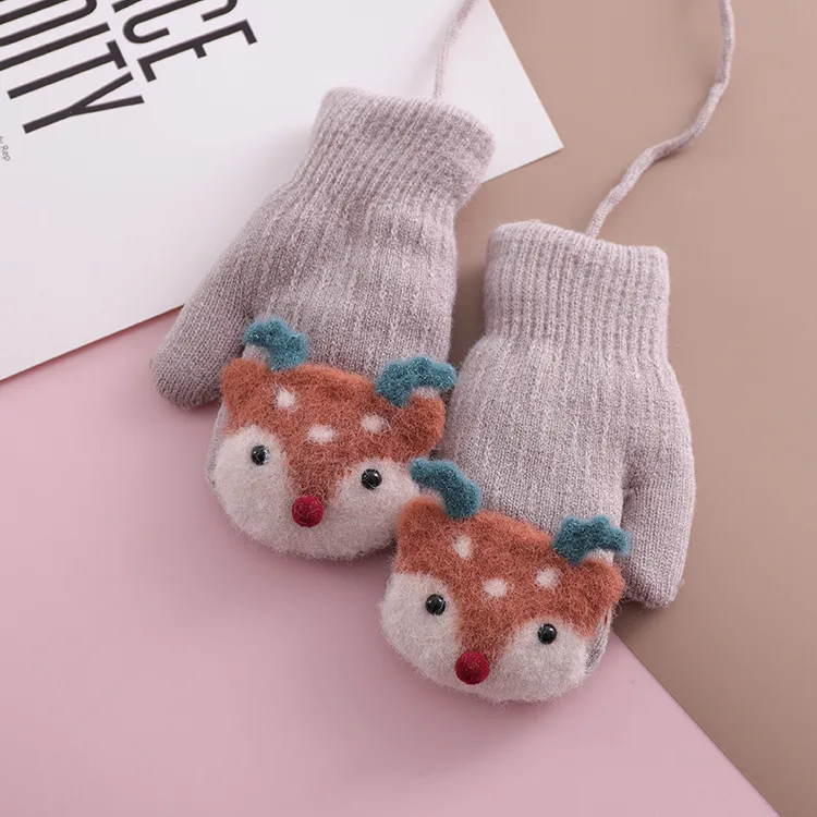New Cute Deer Gloves with Sound Winter Knit Wool Newborn Mittens Velvet Thick Children Kids Keep Finger Warm 0-4 Years Old
New Cute Deer Gloves with Sound Winter Knit Wool Newborn Mittens Velvet Thick Children Kids Keep Finger Warm 0-4 Years Old