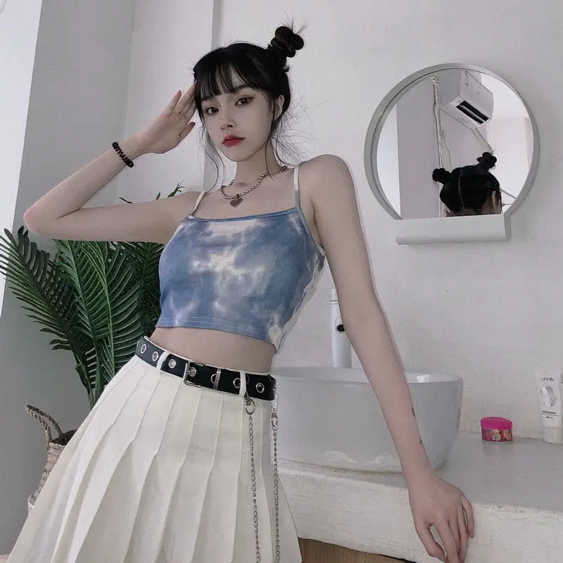 women's t-shirt Tie-dye sling clothes women's summer short tube top vest outer top punk tank vintage tops accessory crop top y2k
women's t-shirt Tie-dye sling clothes women's summer short tube top vest outer top punk tank vintage tops accessory crop top y2k