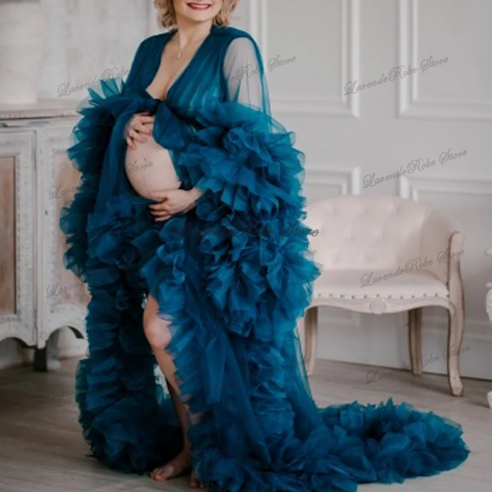 Women Sexy Robe Tulle Bridal Bathrobe Dressing Gown Perspective Sheer Bathrobe Custom Mesh Pregnancy Photoshoot Dress
Women Sexy Robe Tulle Bridal Bathrobe Dressing Gown Perspective Sheer Bathrobe Custom Mesh Pregnancy Photoshoot Dress