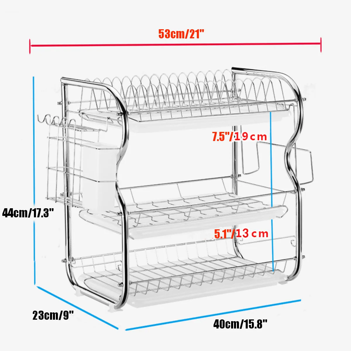 3 Layer Dish Drainer Iron Art Kitchen Cutlery Drain Rack Utensils Storage Organizer Rustproof Dishes Plates Organization Shelf
3 Layer Dish Drainer Iron Art Kitchen Cutlery Drain Rack Utensils Storage Organizer Rustproof Dishes Plates Organization Shelf