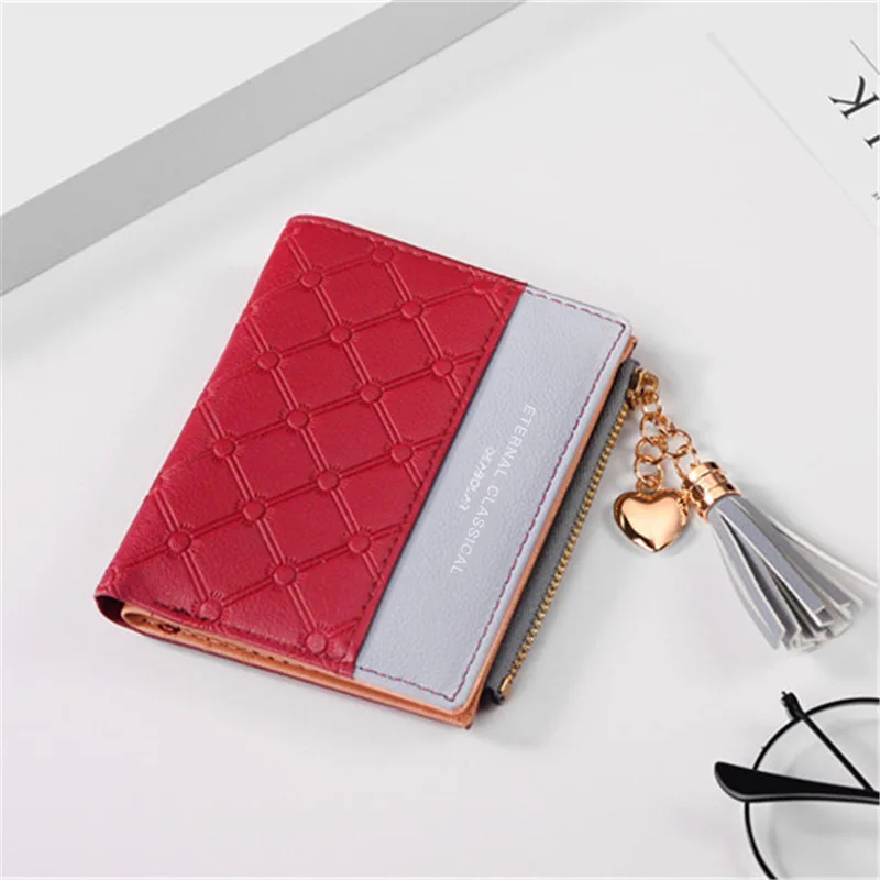 Women Short Wallet Hit Color Embossing Zipper Handbag Tassel Upscale Soft Leather Wallet Simple Coin Purse
Women Short Wallet Hit Color Embossing Zipper Handbag Tassel Upscale Soft Leather Wallet Simple Coin Purse
