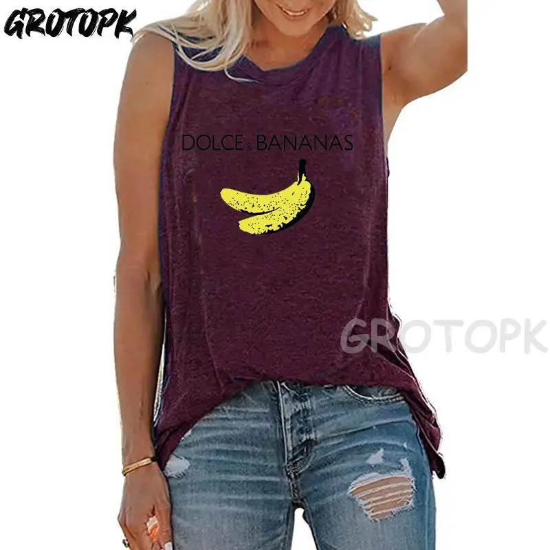 Funny Banana Fashionable Sexy Vest Crop Top Women Casual Sleeveless Streetwear Lady Tank Tops 2022 New Gothic Tanks & Camis
Funny Banana Fashionable Sexy Vest Crop Top Women Casual Sleeveless Streetwear Lady Tank Tops 2022 New Gothic Tanks & Camis