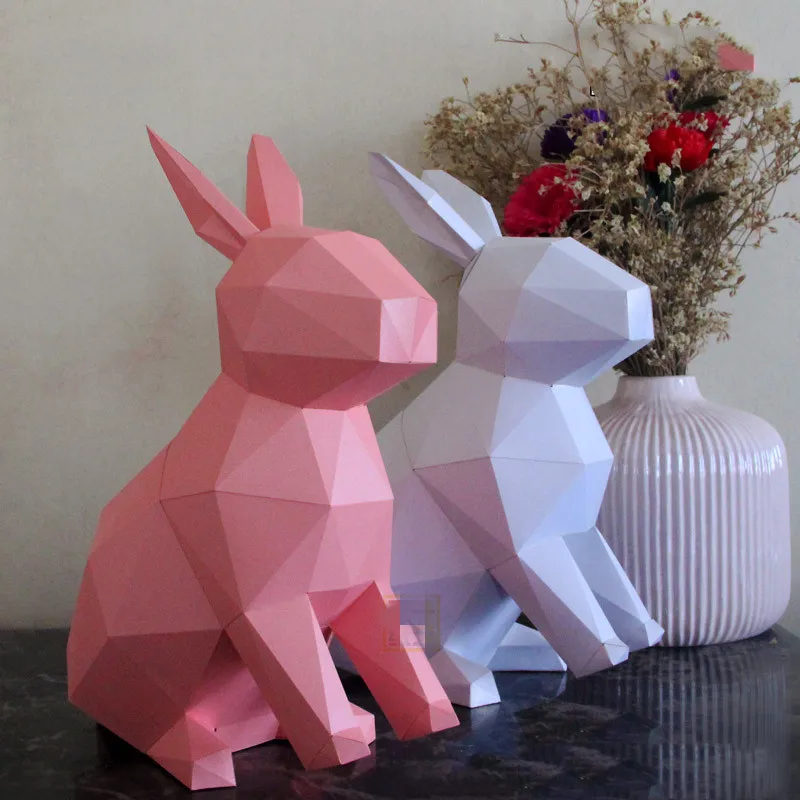 Papercraft 3D Paper Puzz White Flamingo Creative Art Easter Bunny DIY Papercraft Cardboard Animal Rubbit Living Room Decoration
Papercraft 3D Paper Puzz White Flamingo Creative Art Easter Bunny DIY Papercraft Cardboard Animal Rubbit Living Room Decoration