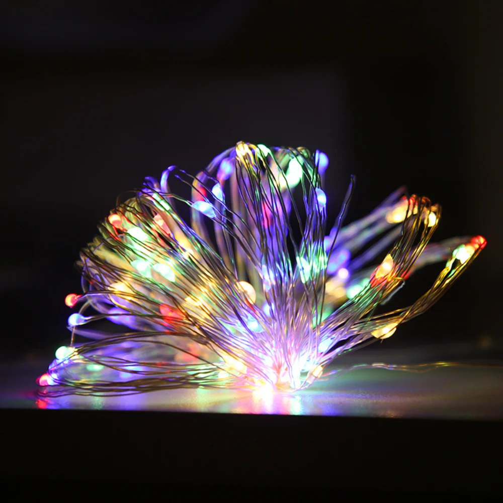 LED Outdoor Solar Lamp String Lights 50/100/200LED Waterproof Fairy Garland Lamp with 8 Mode for Garden Decoration Holiday Party