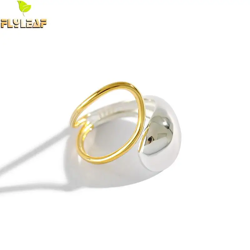 925 Sterling Silver Gold & Silver 2 Colors Open Ring For Women Original Handmade Lady Party Fine Jewelry Flyleaf
925 Sterling Silver Gold & Silver 2 Colors Open Ring For Women Original Handmade Lady Party Fine Jewelry Flyleaf