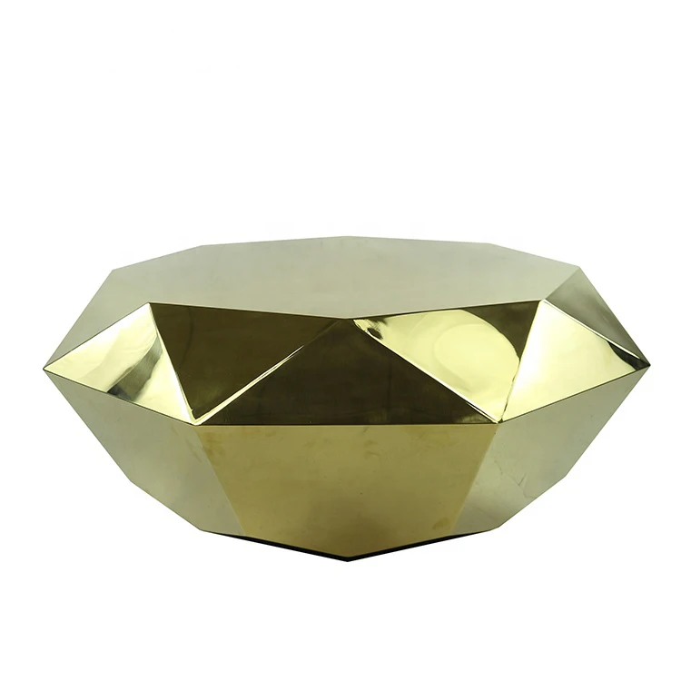 Italian Design Modern Living room furniture Gold stainless steel mirrored coffee table diamond
Italian Design Modern Living room furniture Gold stainless steel mirrored coffee table diamond