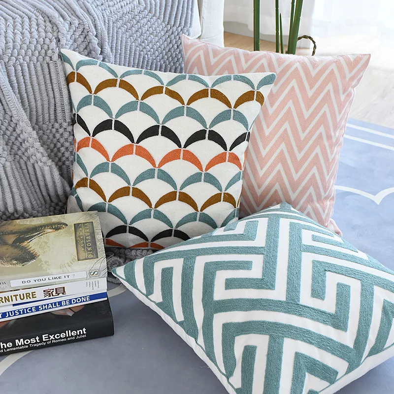 Solid Geometric Cushion Cover Pink Gray Blue Decorative Sofa Cushions Throw Pillows Cotton Pillow Covers 45x45 Pillowcases Decor
Solid Geometric Cushion Cover Pink Gray Blue Decorative Sofa Cushions Throw Pillows Cotton Pillow Covers 45x45 Pillowcases Decor