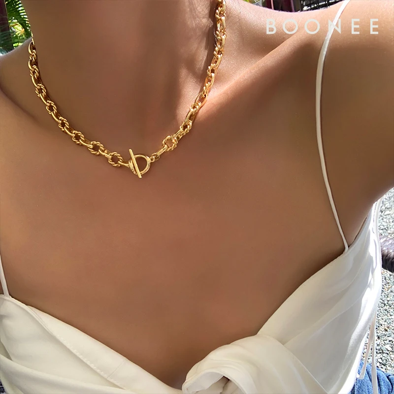 Fashion chain ot button short necklace personality simple clavicle chain jewelry woman
Fashion chain ot button short necklace personality simple clavicle chain jewelry woman