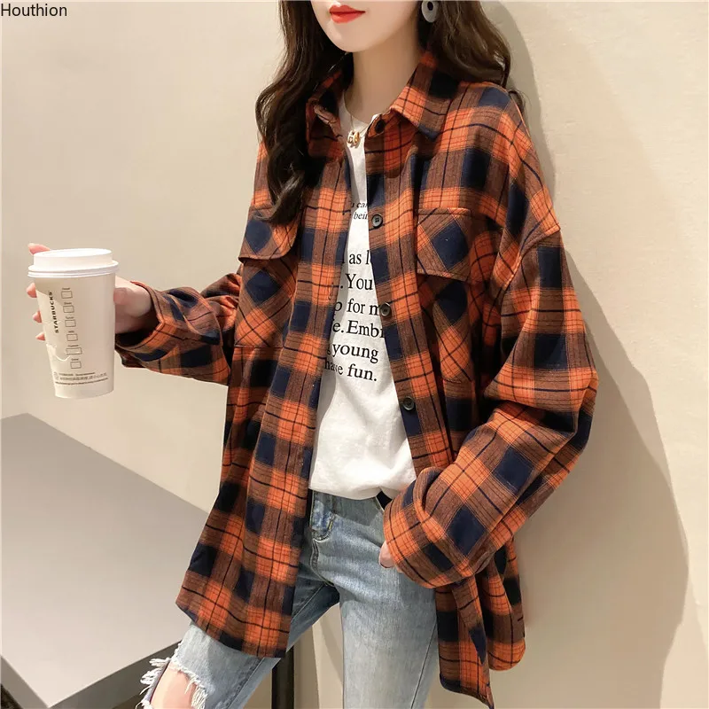 Houthion Chiffon Loose Women's Blouses Fashion Long Sleeve Top New Casual Blouse Lattice Buttons Polo Shirt Lady Blusas
Houthion Chiffon Loose Women's Blouses Fashion Long Sleeve Top New Casual Blouse Lattice Buttons Polo Shirt Lady Blusas