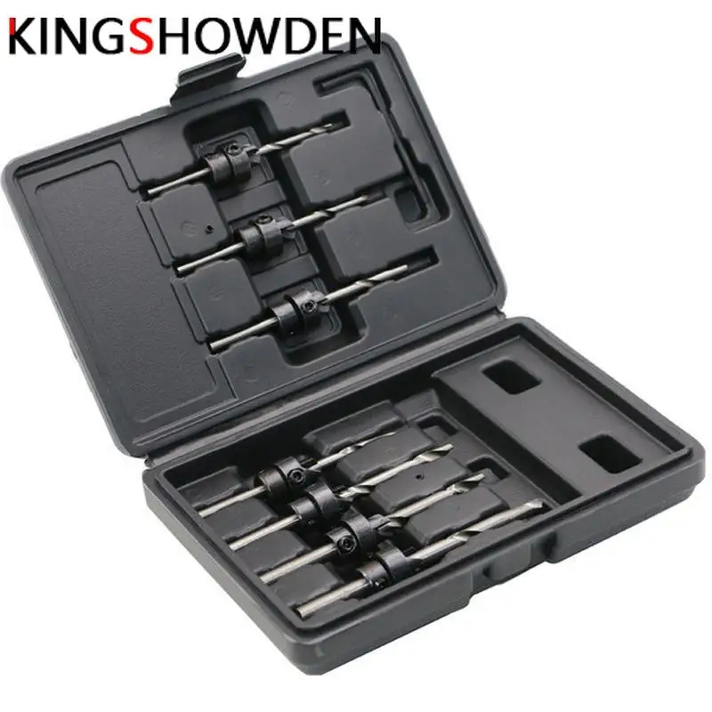 7 pcs Plastic Box Professional Countersink Drill Bit Set Tampered Drill Wood Screw Drills Stop Collar Woodworking
7 pcs Plastic Box Professional Countersink Drill Bit Set Tampered Drill Wood Screw Drills Stop Collar Woodworking