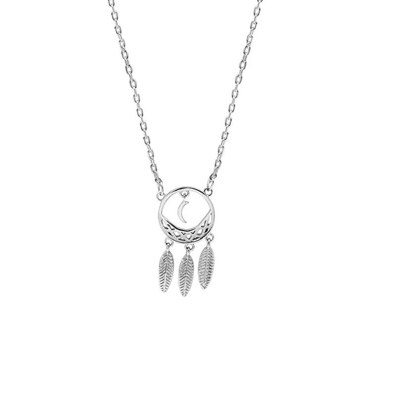 LKO 925 Sterling Silver Fantastic Dream Catcher Feather Tassel Pendant Necklace Clavicle Chain Necklace Jewelry Gifts For Women
LKO 925 Sterling Silver Fantastic Dream Catcher Feather Tassel Pendant Necklace Clavicle Chain Necklace Jewelry Gifts For Women