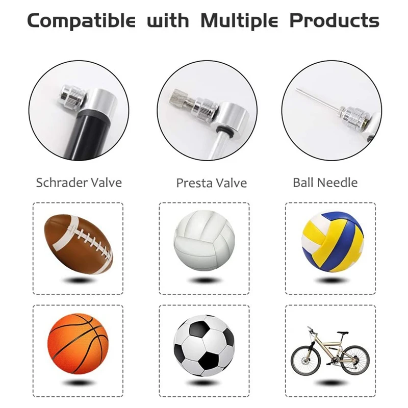 Mini Bike Pump, Portable Air Bike Pump for All Bike, 120PSI High Pressure Hand Pump Small, for Mountain Road Bike
Mini Bike Pump, Portable Air Bike Pump for All Bike, 120PSI High Pressure Hand Pump Small, for Mountain Road Bike