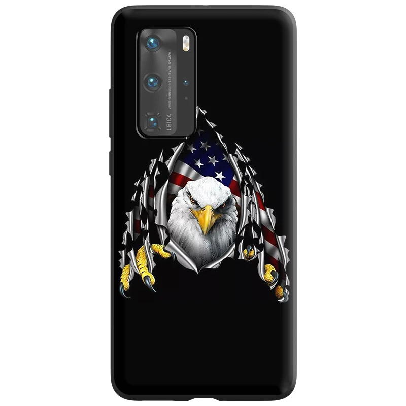 Силиконовый чехол с американским Орлом и флагом США для Huawei Nova 6 7 SE 2 2i 3 3i 4 4E 5 5i 5T Lite