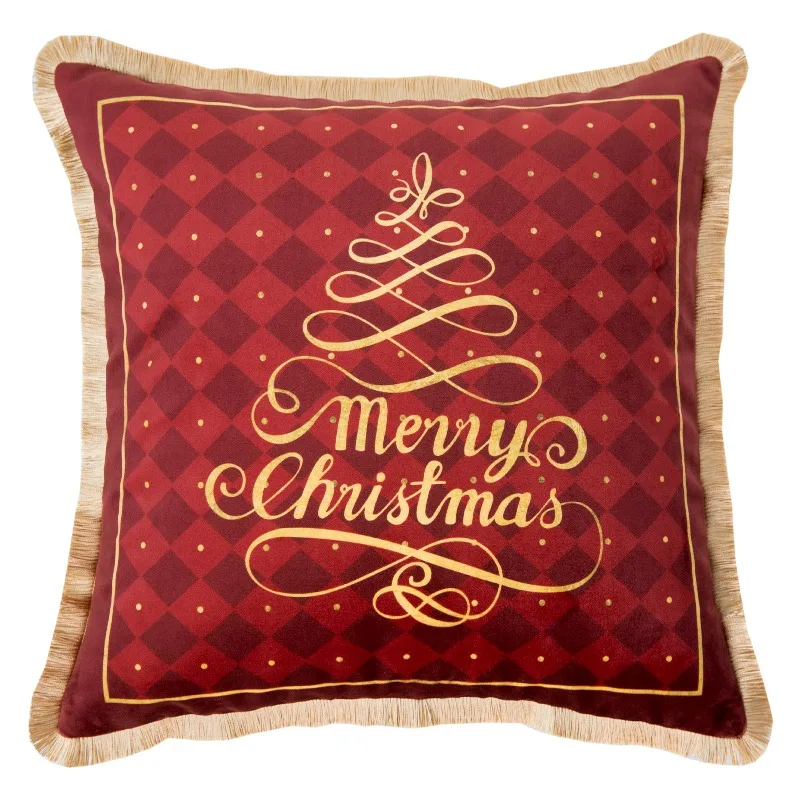 Luxury High Quality Christmas Pattern Design Cushion Covers For Decor Red Golden Deer Print Pillow Case Cover X-Christmas Gift
Luxury High Quality Christmas Pattern Design Cushion Covers For Decor Red Golden Deer Print Pillow Case Cover X-Christmas Gift