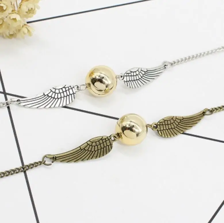 Golden Ball Bracelet Flying Wings Wizard Vintage SteamPunk Fashion Delicate Fantasy Silver Color Magic Movie Jewelry Wholesale
Golden Ball Bracelet Flying Wings Wizard Vintage SteamPunk Fashion Delicate Fantasy Silver Color Magic Movie Jewelry Wholesale