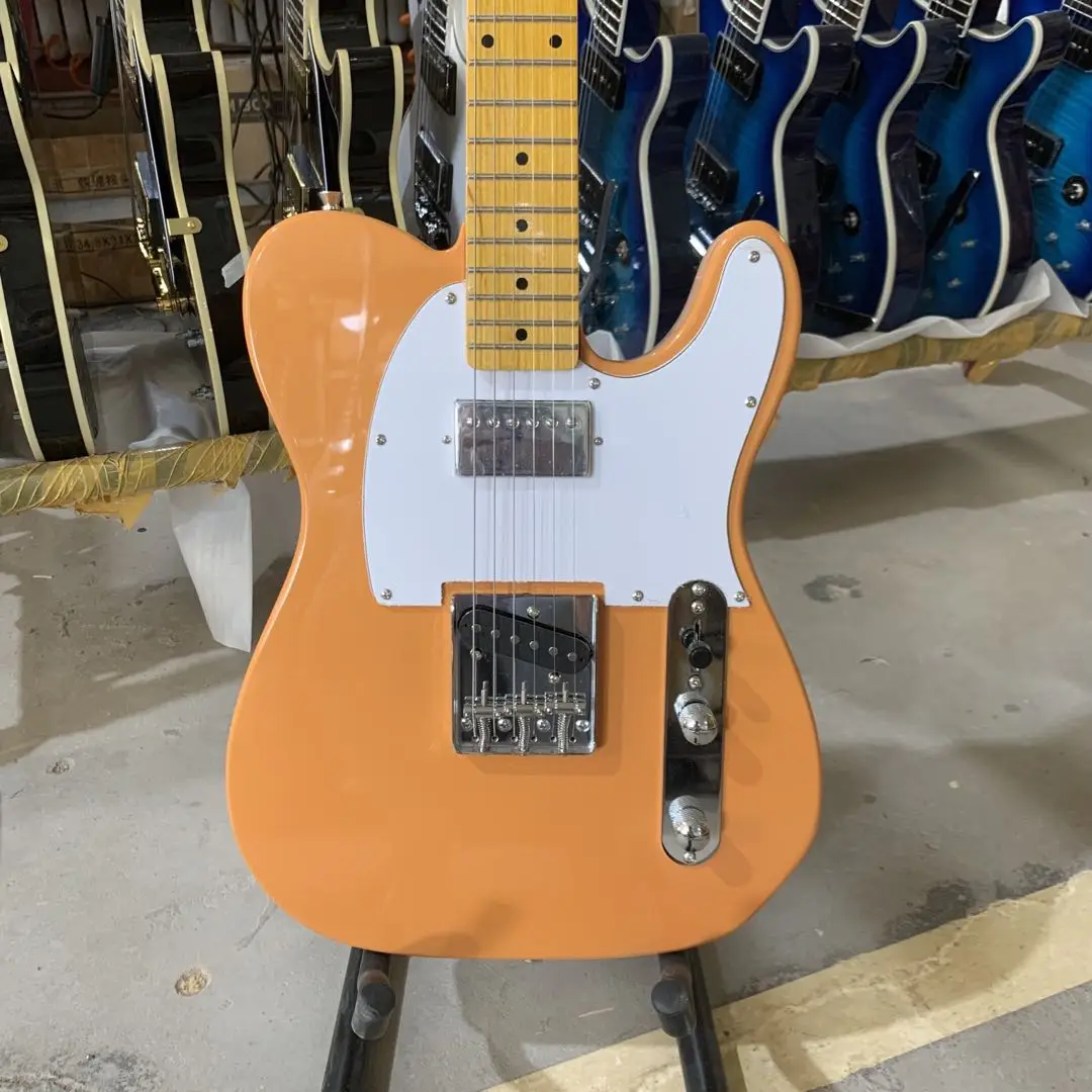 Tele Electric гитара с кленовым грифом Chrome Hardware белая накладка Humbucker Pickups Бесплатная доставка
Tele Electric гитара с кленовым грифом Chrome Hardware белая накладка Humbucker Pickups Бесплатная доставка