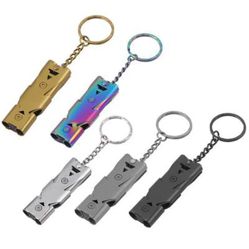Outdoor Survival Whistle Stainless Steel Double Tube High Decibel Portable Earthquake Rescue for Help Mountaineering Expedition
Outdoor Survival Whistle Stainless Steel Double Tube High Decibel Portable Earthquake Rescue for Help Mountaineering Expedition