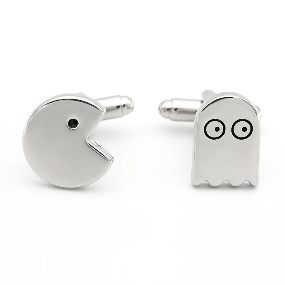 PAC-MAN Cuff Links For Men Game Design Quality Brass Material Silver Color Cufflinks Wholesale&retail
PAC-MAN Cuff Links For Men Game Design Quality Brass Material Silver Color Cufflinks Wholesale&retail