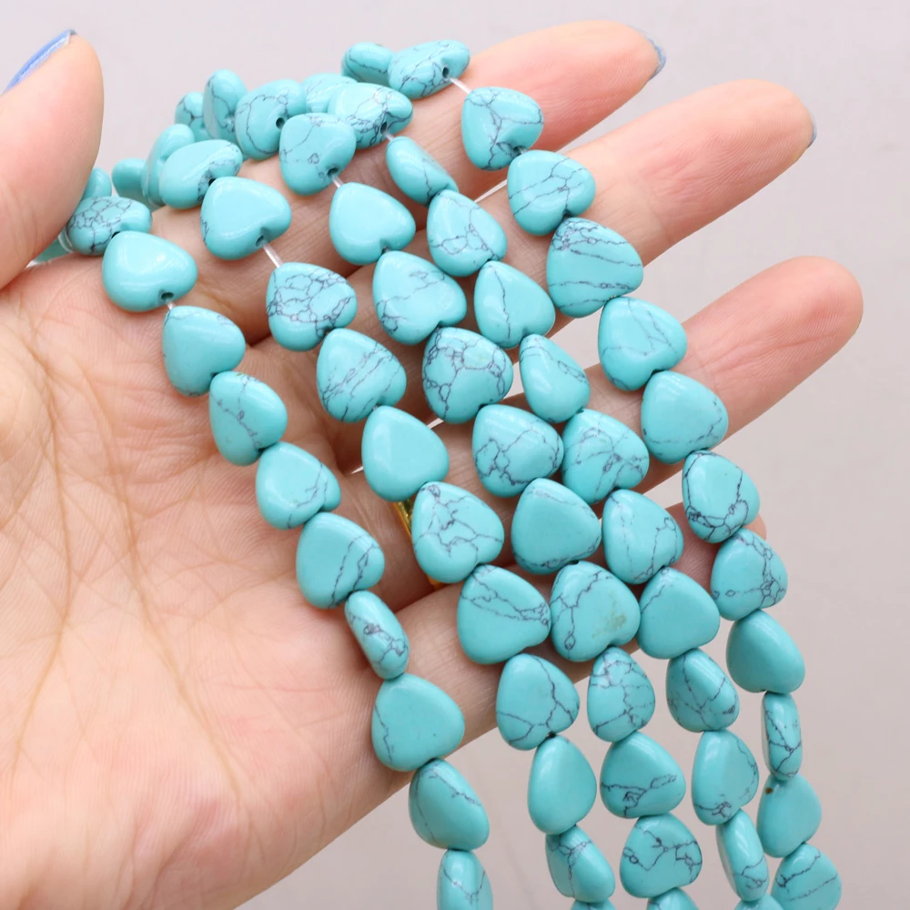 Natural Stone Beads Heart Shaped Sky Blue Turquoise Loose Spacer Beaded For Jewelry Making DIY Bracelet Necklace Accessories
Natural Stone Beads Heart Shaped Sky Blue Turquoise Loose Spacer Beaded For Jewelry Making DIY Bracelet Necklace Accessories